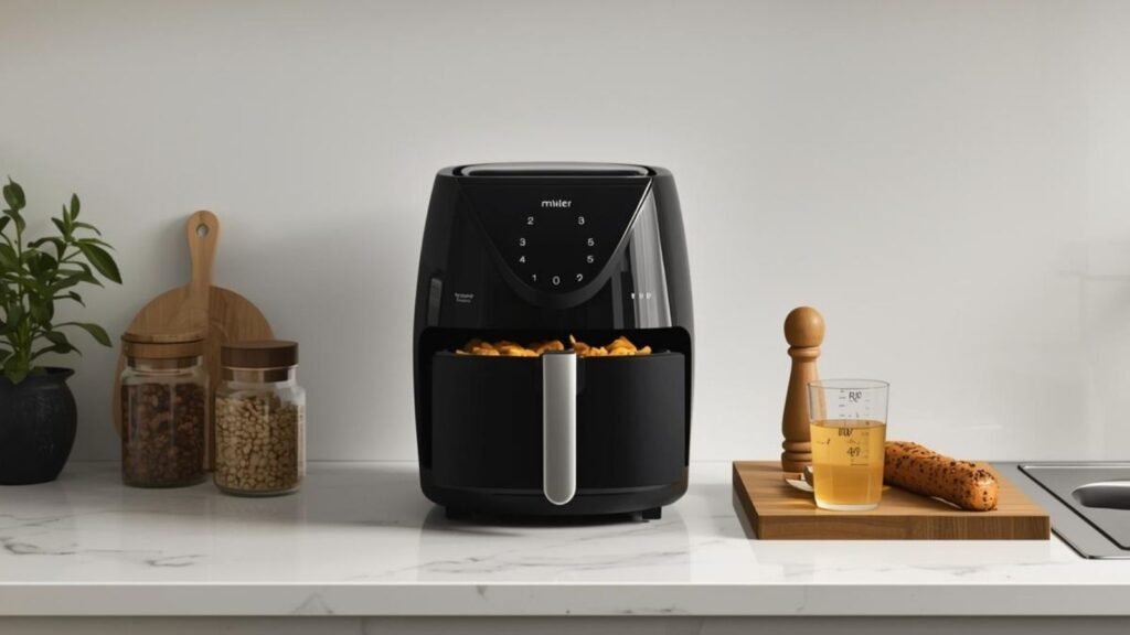 Compact air fryer used for energy-efficient cooking