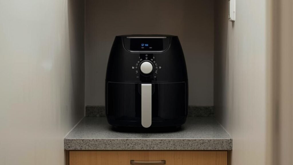 Small air fryer on limited kitchen counter space